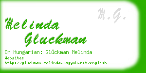melinda gluckman business card